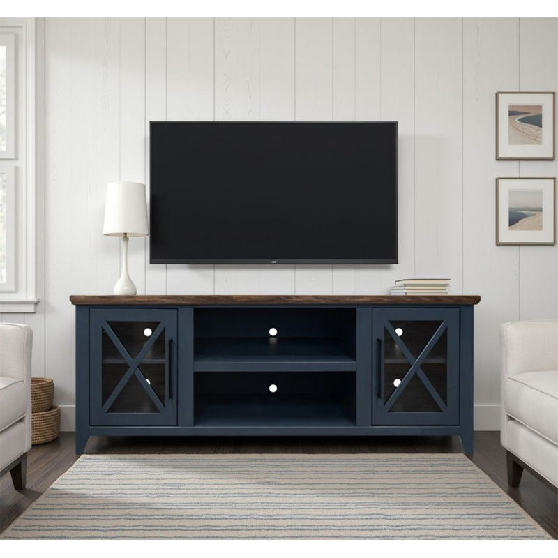 Console de meuble télé Ithaca, Bleu