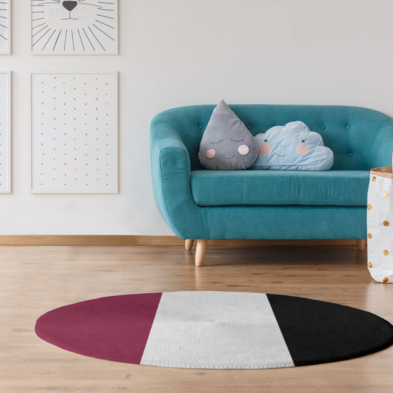 Chenille Indoor Rug, Round 5'
