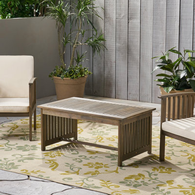 Table basse en bois massif Brionce