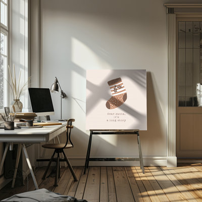 «Dear Santa It's a Long Story», art mural sur toile tendue