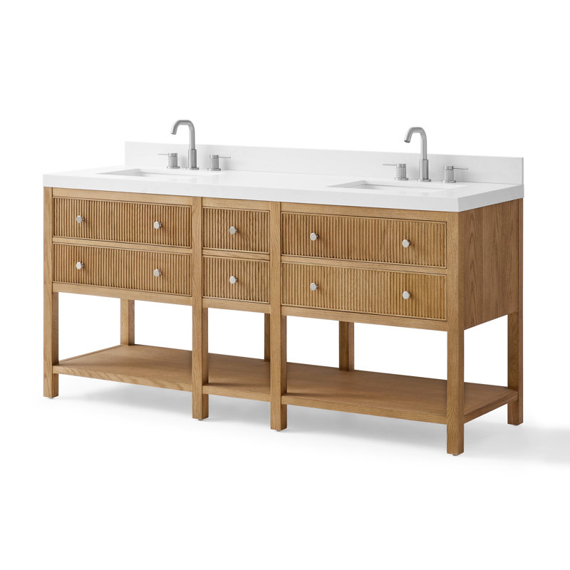  Rollins Bathroom Vanity, Chêne naturel, 60"
