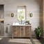 Ensemble de meuble-lavabo simple autoportant 48 po avec plateau en marbre Javier-1019645699