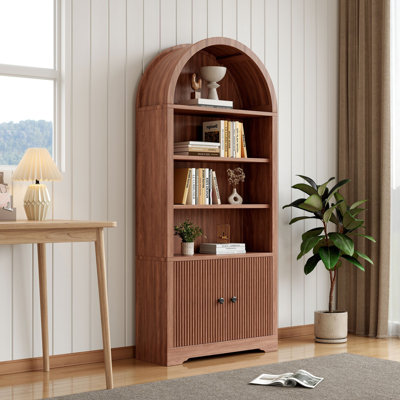 70.08"H Arched Storage Bookcase