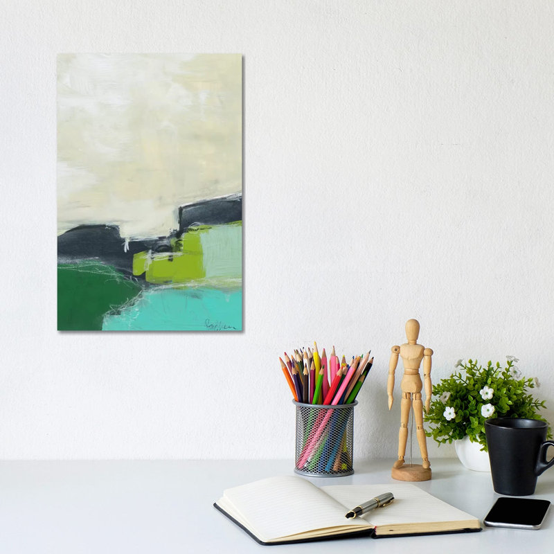 Landscape No. 99 by Jan Weiss - Wrapped Canvas Panoramic Painting, 20.32 cm H x 30.48 cm W