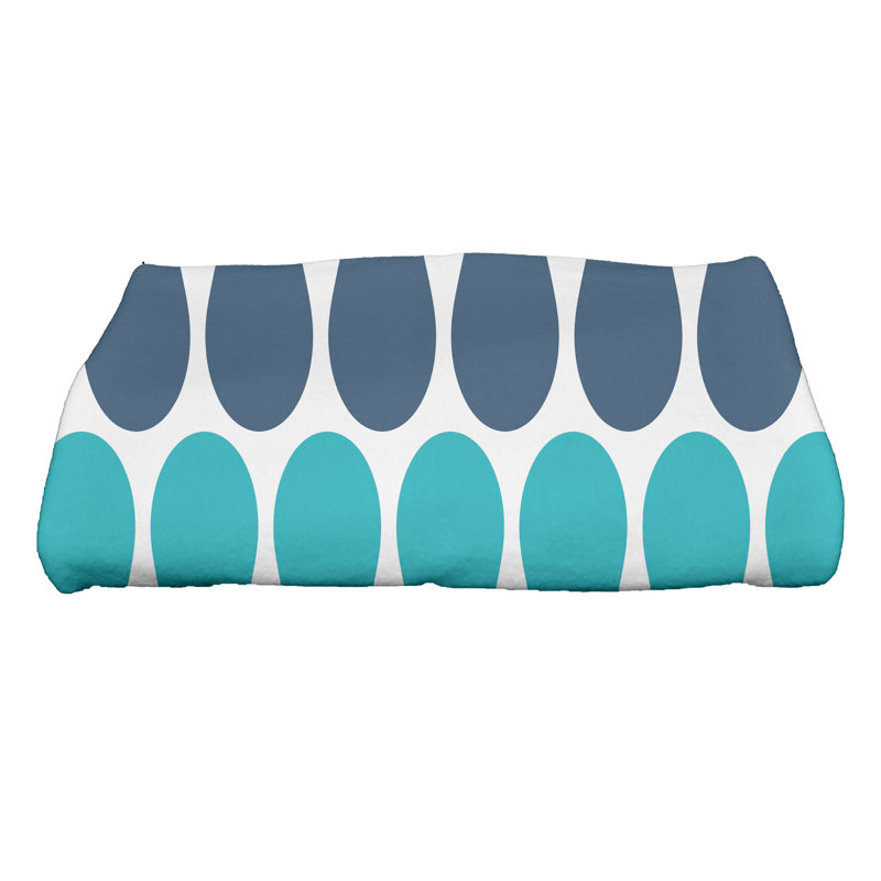 Serviette de bain Malcho, Aqua / bleu marine