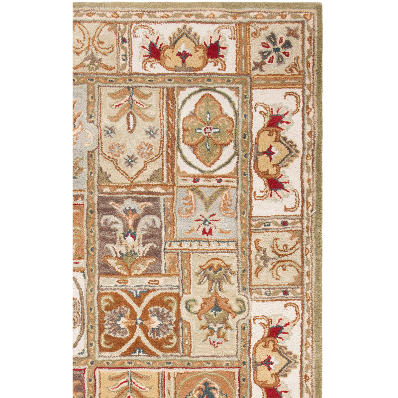 Hand Tufted Wool Oriental Rug, Rectangle 4' x 6'
