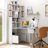 L-Shaped Corner Computer Desk with Drawers, Bookshelf & Hutch-743781395