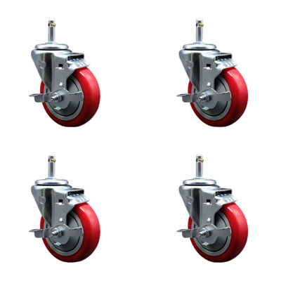 Poly Swivel Grip Ring Stem Caster