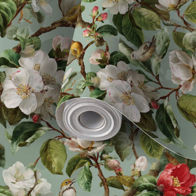 Papier de contact à peler et coller avec papier peint de printemps romantique auto-adhésif et amovible 24 po x 118 po (60 x 300 cm)