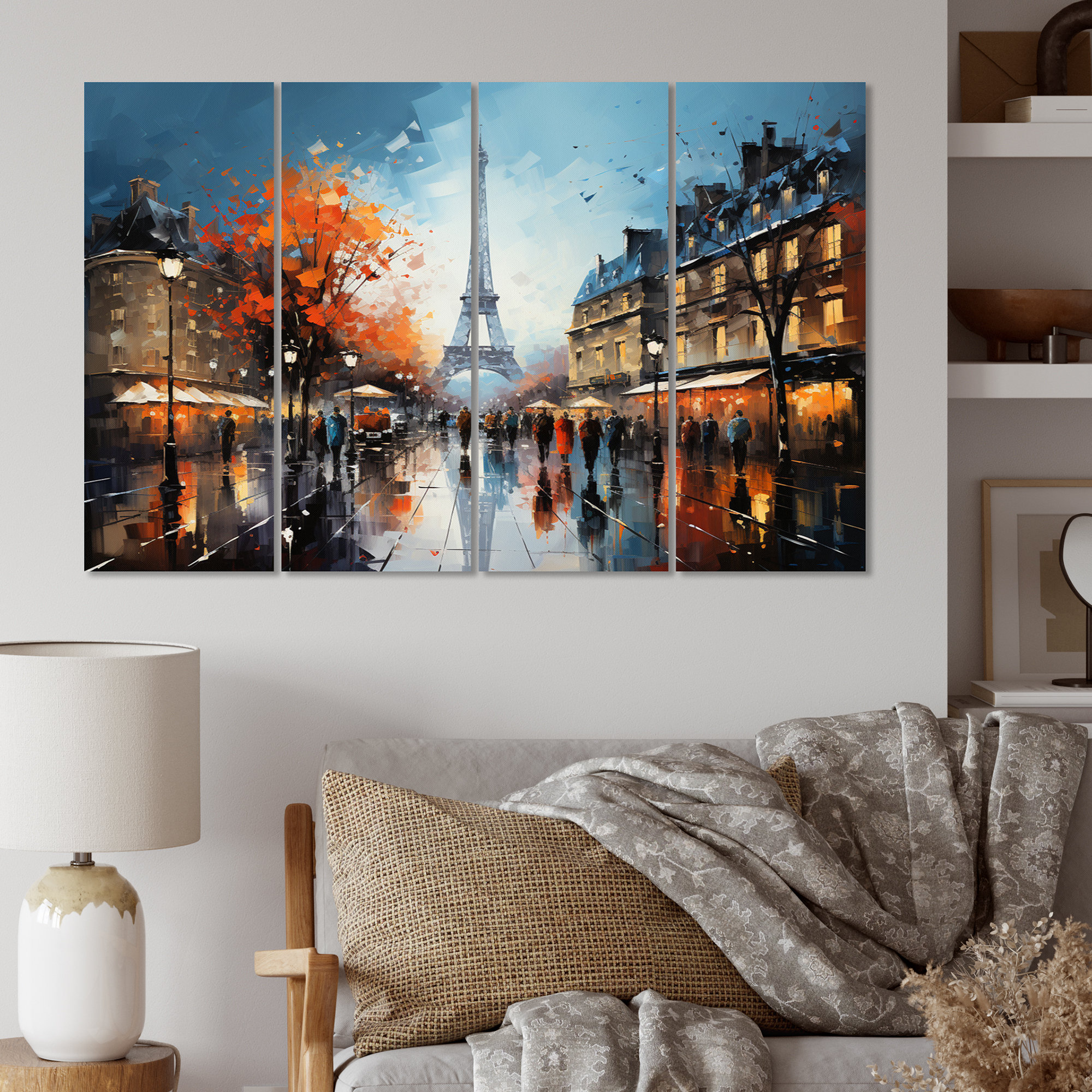 Designart City Paris Popart Eiffel Scenic & Cityscapes Wall Decor On 