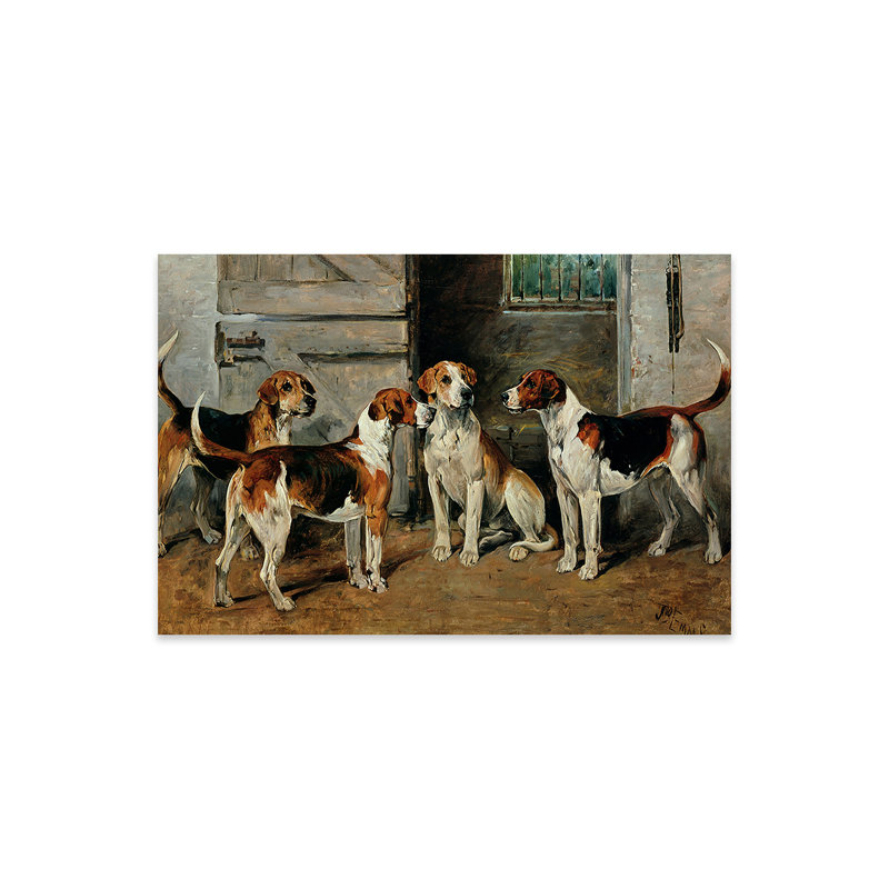 Étude de chiens sur une peinture plastique / acrylique