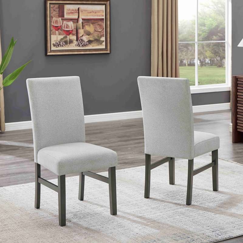 Chaises d'appoint en tissu avec pieds en bois Parsons