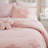 Reversible Floral Chenille Bedding Set, Full/queen, Pink, Hypoallergenic Comfort For Home