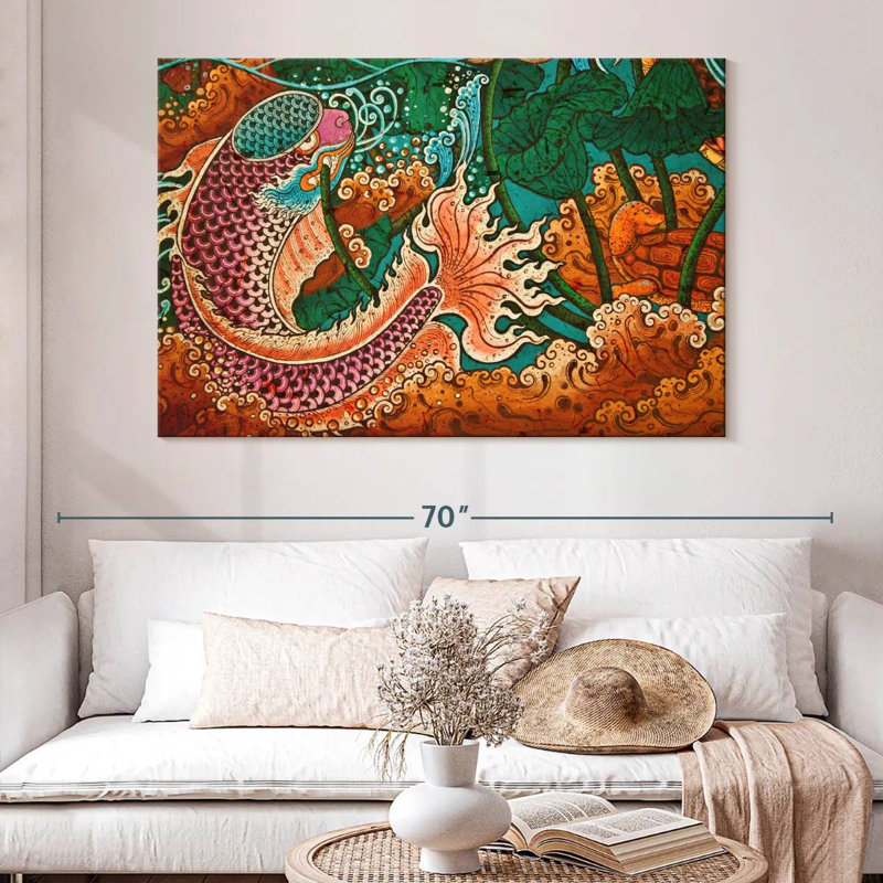 Brampt Thai Temple Fish, 34" H x 51" W