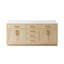 Meuble-lavabo autoportant en bois massif l 80 po x H 35 po avec comptoir en marbre de culture blanc et double lavabo en céramique, chêne-161948420-161948418