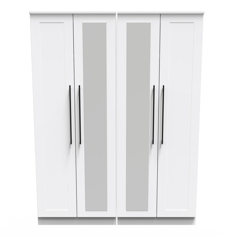 Fully Assembled 2 Door Wardrobe, White Ash
