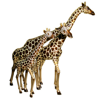 Giraffe Bronze Garden Statue