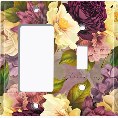 Patterned 2 - Gang Standard Combination Wall Plate