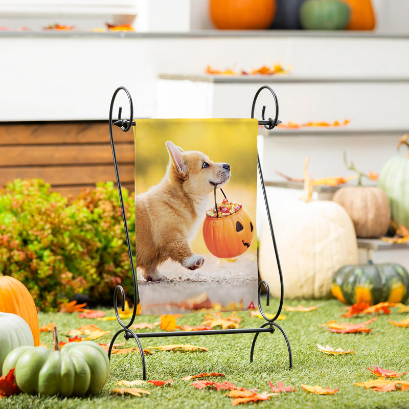 Drapeau de jardin en suède pour chien