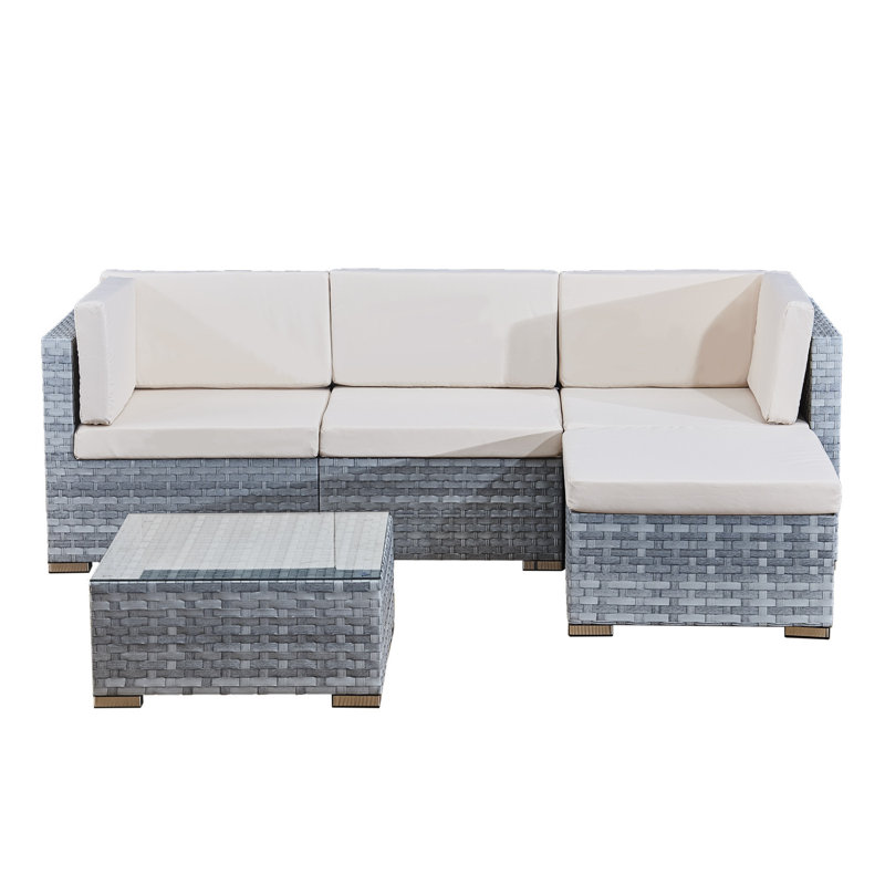 Cariya Seating Group with Cushions, Light Grey