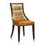 Chaise de salle à manger rembourrée en bois doré Fifth Avenue - ensemble de 2-1084979691