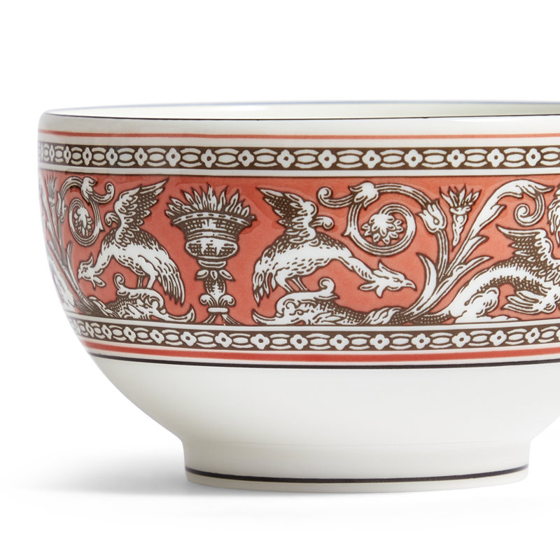 Florentine Colours Rice Bowl 4.1in, Orange