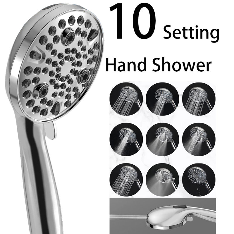 Dual Filtered Rain Shower Head Combo, Rainfall Shower Head And Showerhead With Filter, Chrome