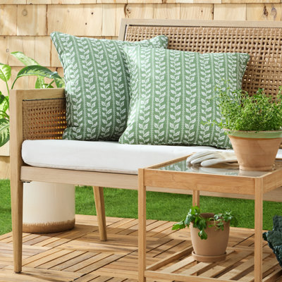 MARTHA STEWART Vineyard Vines Indoor Outdoor Lumbar Pillow 2-Pack Set, 18"
