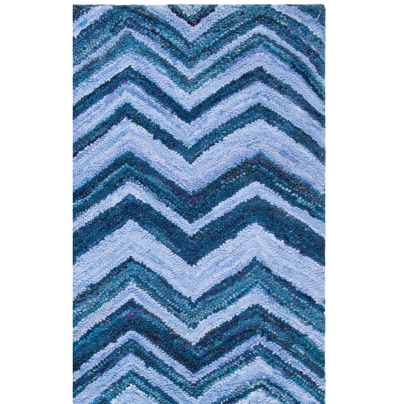 Mardell Hand Tufted Cotton Chevron Rug, Square 6'