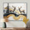 Golden Deer Landscape Grace In The Forest V - Deer, art mural