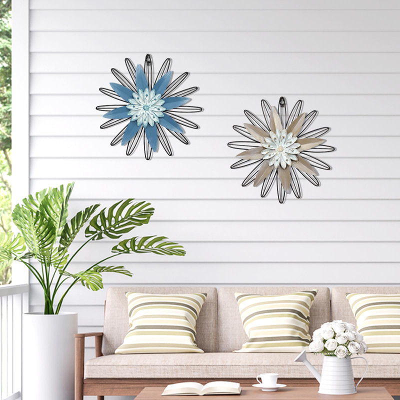 Ensemble de 2 décorations murales minimalistes 3D pour salon