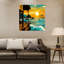 Japanese Coastal Sunset Abstract Coastal Wall Art Print 1 Piece Wrapped Canvas Wall Art-481211176