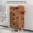 Rustic Brown 4-Layer Salon Styling Storage Station W/4 Drawers