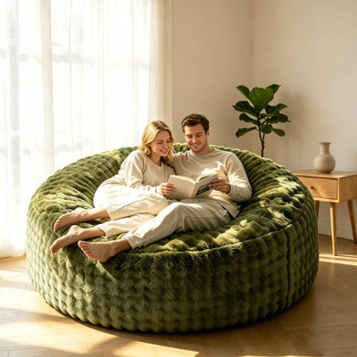 Fauteuil à billes 6 pieds pré-rempli et canapé avec housse amovible et lavable