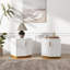 Table de chevet moderne et robuste avec rangements intégrés, 2 tiroirs, base épaisse, blanche. Parfait pour le salon, la chambre ou l'entrée.-2142058749