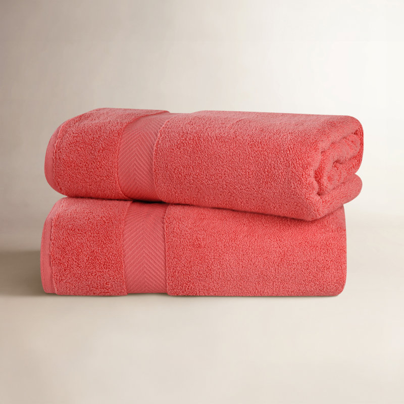 Drap de bain 100% coton Hamachi, Corail