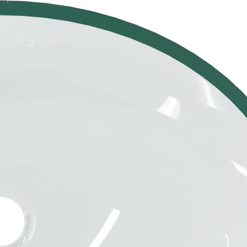 Metro Lane Adaryll 500mm L x 370mm W Glass Circular Sink, Transparent