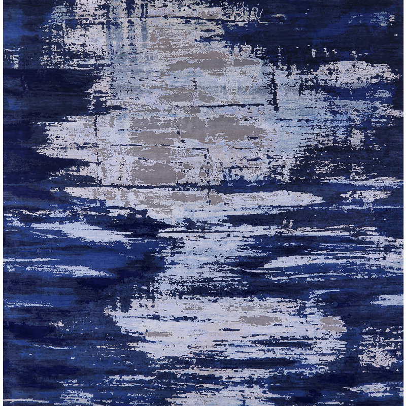 Brogden Abstract Indoor Rug, Square 7'