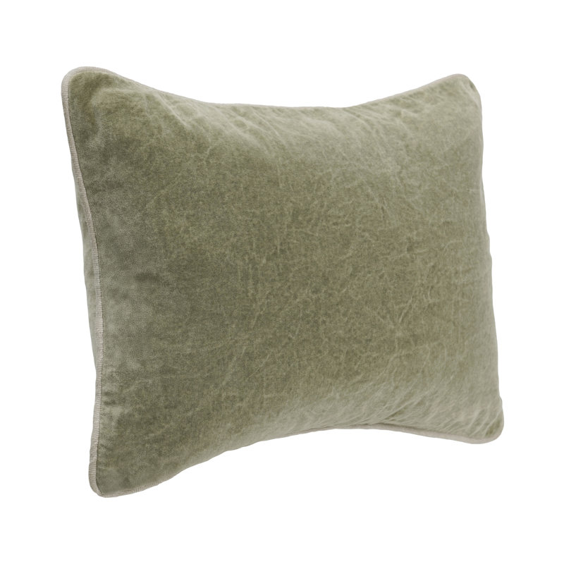 Housse et insert en velours Goodall, Vert mousse, Rectangle H 14 po x l 20 po