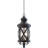 Addelina 3-Light Indoor or Outdoor Black Copper Aluminum Lamp Lantern Cottage Candle-Style Hanging Lantern Pendant with Clear Seedy Glass