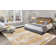 Alban Abstract Shag Gold/Beige Indoor Area Rug