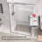 48" W x 76" H Rectangle Framed Sliding Shower Door with 5/16" Clear Tempered Glass and Easy Cleaning Coating-131149925