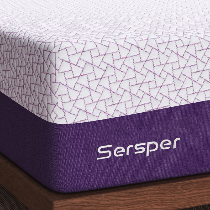 Sersper Cooling Memory Foam Mattress with Supportive Pressure Relief for Back Pain, Copper Gel & Bamboo Charcoal Infused - Medium Firmness, 8/10/12/14 Inch
