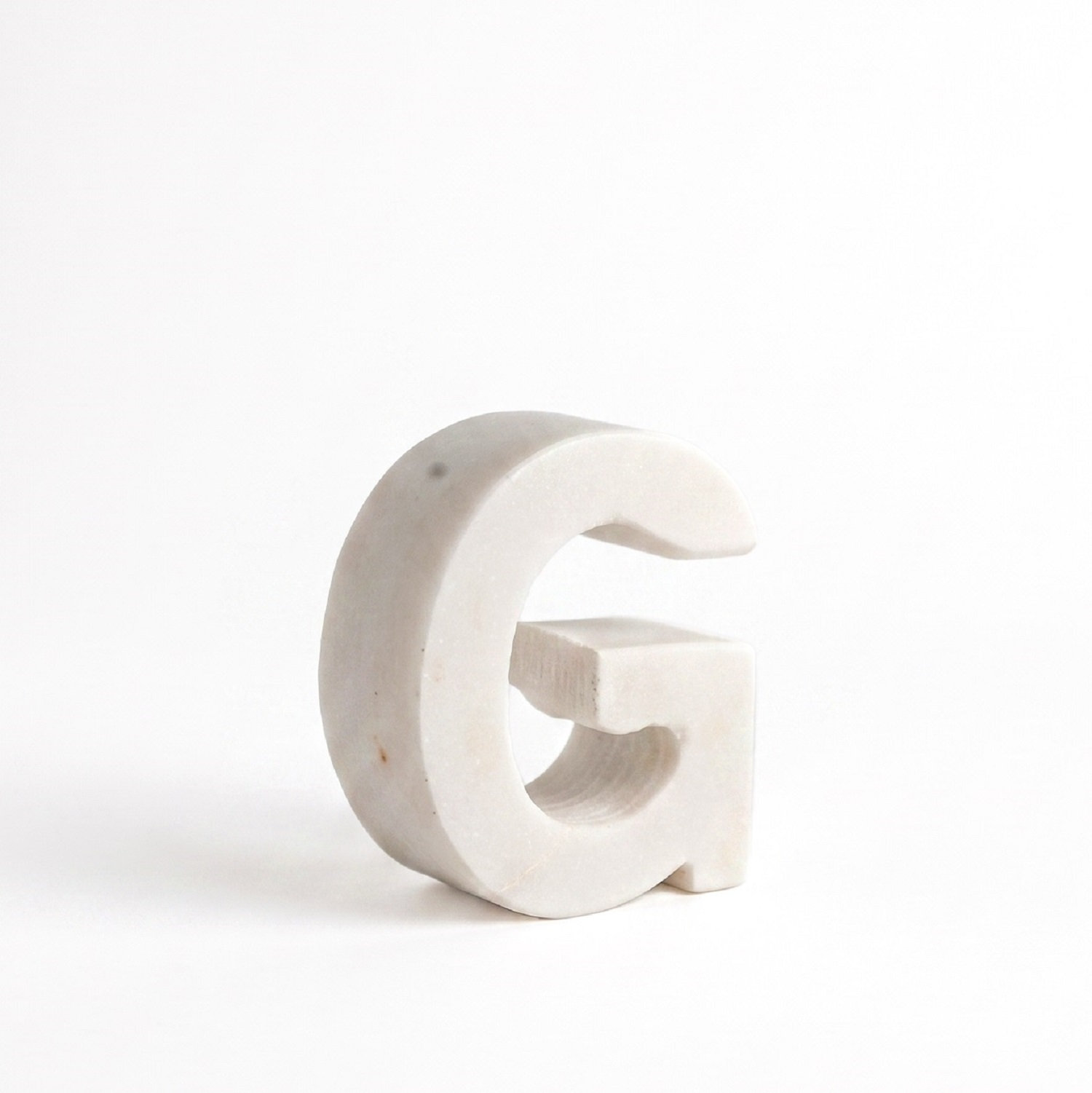 Zeb Marble Helvetica Letter Block, G