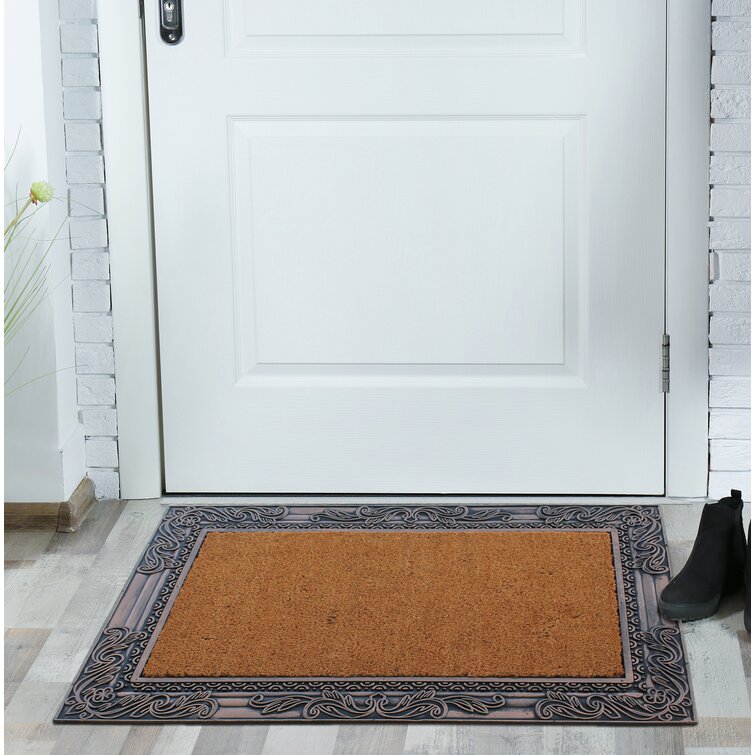 Edicott Rubber and Coir Albena Bronze Finished Heavy Duty Doormat 24x36 Charlton Home