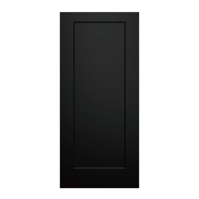 Panneau de porte intérieur en composite préformé laminé noir 36 x 80 po