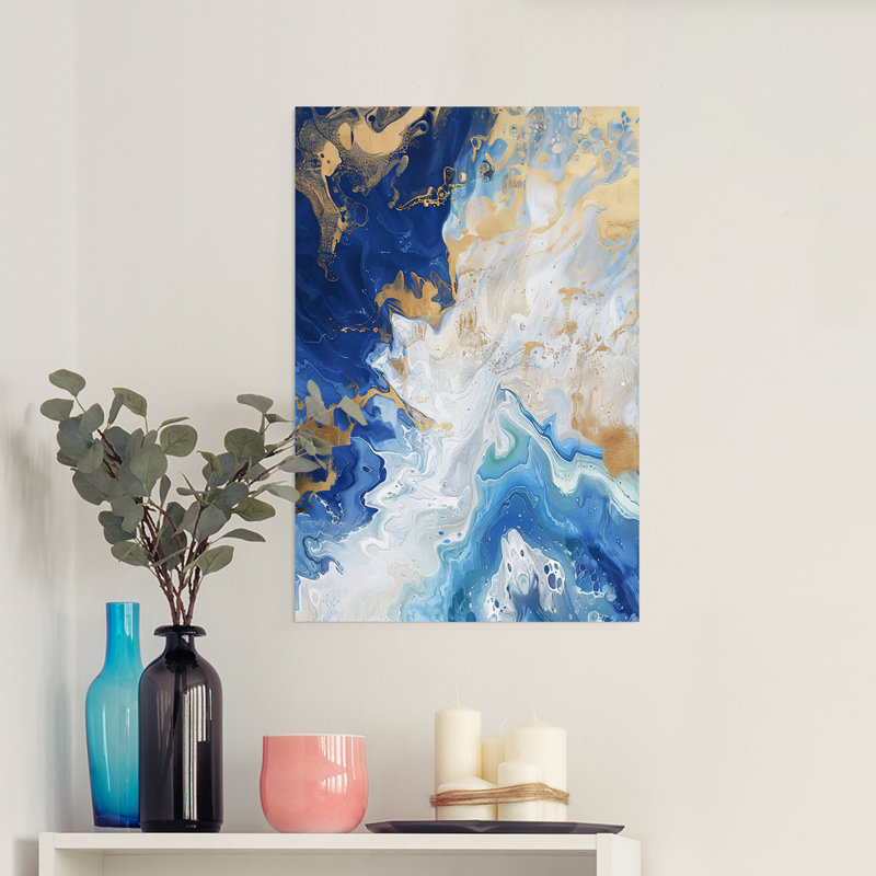 Série ABSTRACT CDIV - Impression sur toile seulement - NON-CADRE, H 36 po x l 24 po