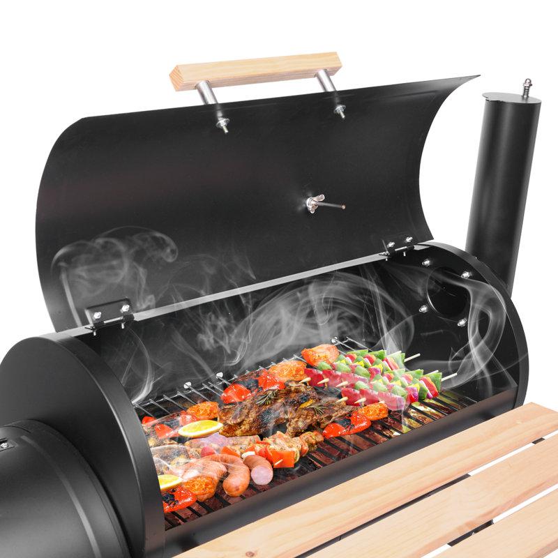 Barbecue au charbon avec fumoir Rebuyhome