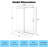 Shower Door, 44-48" W × 76" H Frameless Sliding Shower Door,Waterproof Glass Shower Door With Stainless Steel Handle And Seal Strip, 5/16" (8Mm) Easy-Clean Tempered Glass，-104562780