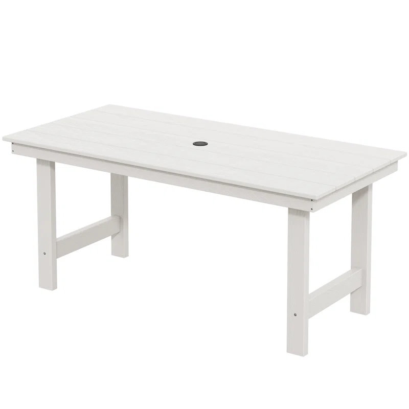 Kahn Reata HDPE Outdoor Dining Table, White
